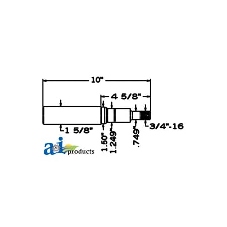 A & I Products Spindle F/ HS150045 &HS16505S55 11"x2"x2" A-SP1650